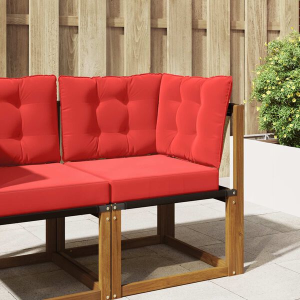 vidaXL V&auml;lim&ouml;&ouml;blitugi patja 3 pcs Punane Pol&uuml;ester