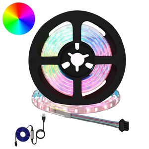 vidaXL LED Ribad 2 tk Must ja l&auml;bipaistev Vask ja plastik