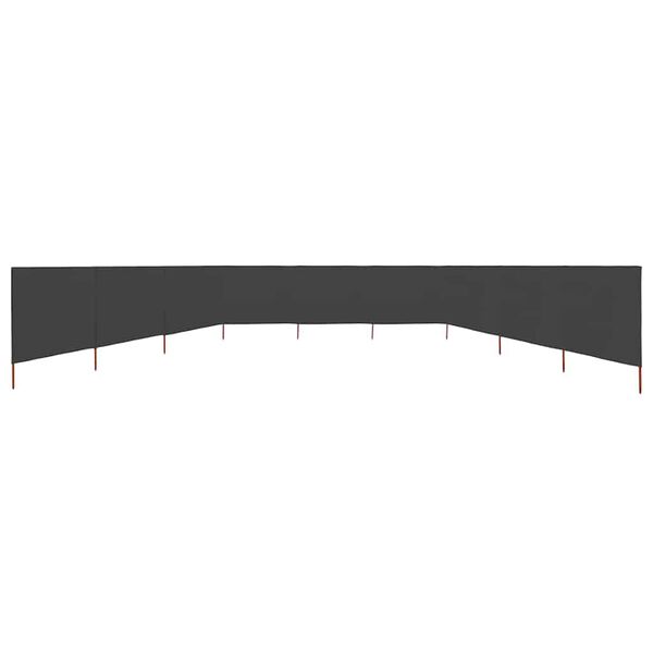 vidaXL tuulekaitse sein 9 paneelist, kangas, 1200 x 160 cm antratsiit