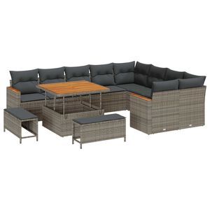 vidaXL Aia Diivanikomplekt padjaga padjaga 12 pcs Hall Pol&uuml; Rattan