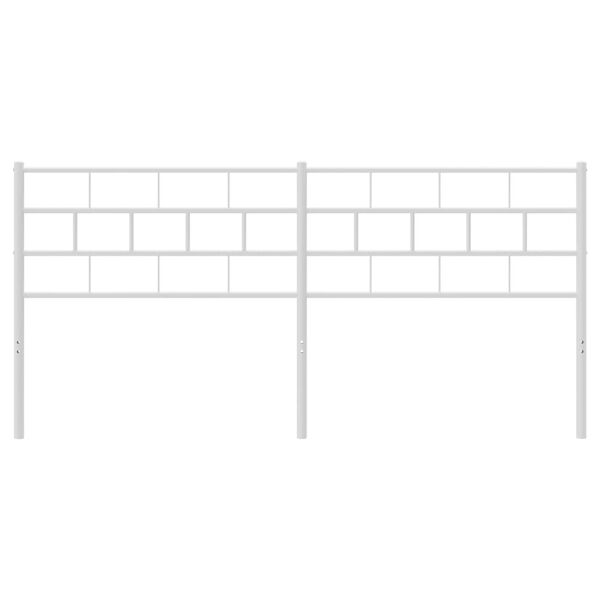 vidaXL metallist voodipeats, valge, 160 cm