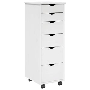 vidaXL Rattaga kapp Valge 34 x 39 x 93,5 cm Kindel m&auml;nnipuidust