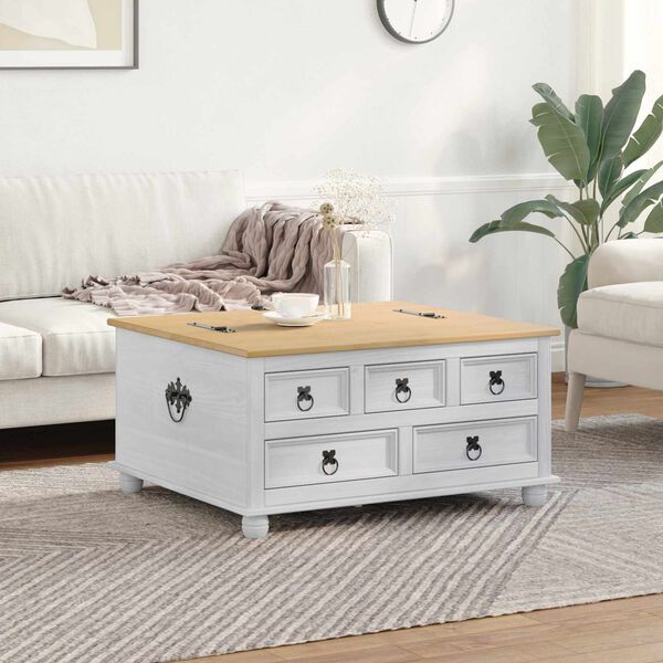 vidaXL storage box sahtliga riiuliga Valge 90 x 78 x 45 cm Tahke m&auml;nd