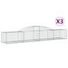 vidaXL kaarekujulised gabioonkorvid 3 tk, 300 x 50 x 40/60 cm, raud
