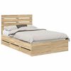 vidaXL Voodi raam sahtliga peaga Sonoma tamm 120 x 200 cm Inseneripuit