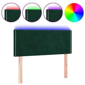 vidaXL LED-voodipeats, tumeroheline, 80x5x78/88 cm, samet