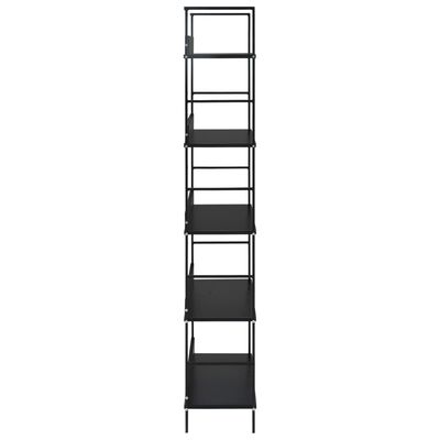 vidaXL 5-korruseline raamaturiiul must 60x27,6x90,5 cm, tehispuit