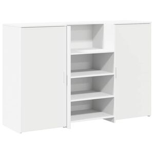 vidaXL vastuv&otilde;tulaud, valge, 155x50x103,5 cm, tehispuit