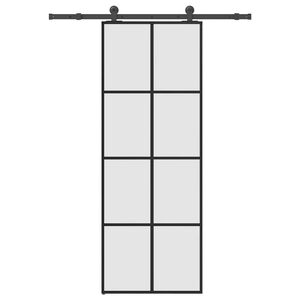 vidaXL liuguks koos tarvikutega, 76 x 205 cm, ESG-klaas ja alumiinium