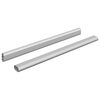 vidaXL Kapi vars 2 pcs H&otilde;bedane 764 x 15 x 29 mm Alumiiniumisulamist