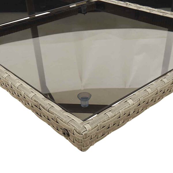 vidaXL 9-osaline aiam&ouml;&ouml;bli komplekt patjadega, hall, pol&uuml;rotang