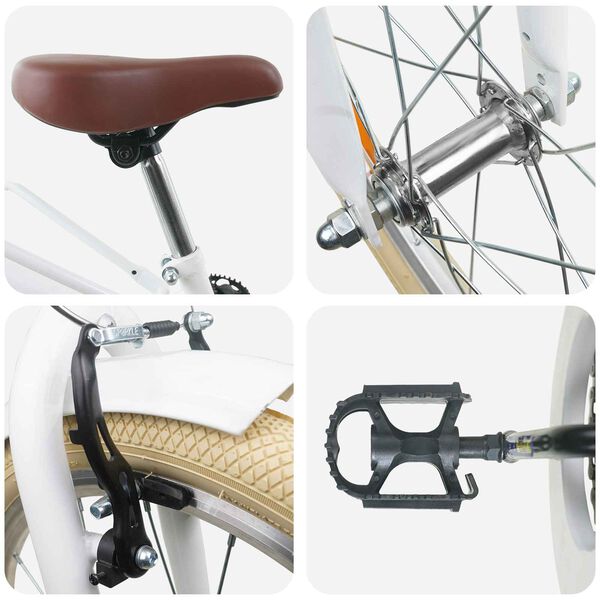 vidaXL Laste Bike 20 Tolli 6-11 Valge