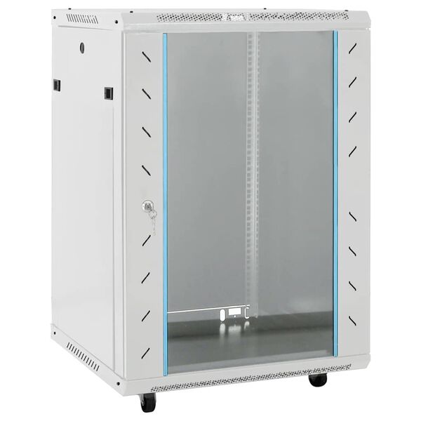 vidaXL 15U serverikapp, 19" IP20, hall, 60 x 45 x 86 cm