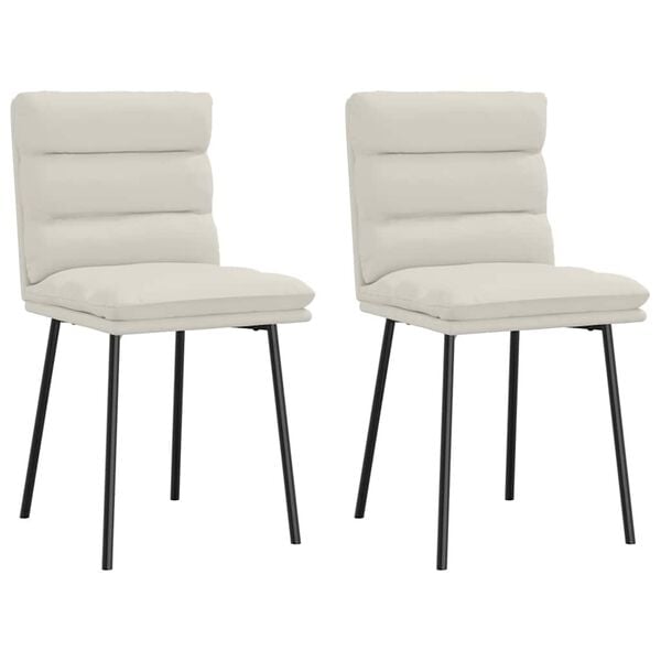 vidaXL s&ouml;&ouml;gitoolid 2 tk, kreemjas, samet