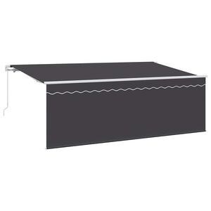 vidaXL K&auml;igukohandatav varikatus Antratsiit 350 x 200 cm