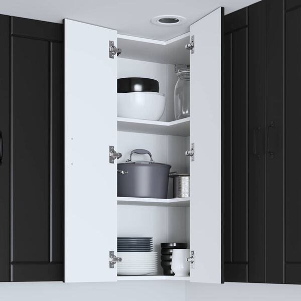 vidaXL K&ouml;&ouml;gikapp Lucca Must 57 x 57 x 100 cm Tehispuit