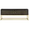 vidaXL kohvilaud, must ja kuldne, 90 x 50 x 35 cm, mangopuit