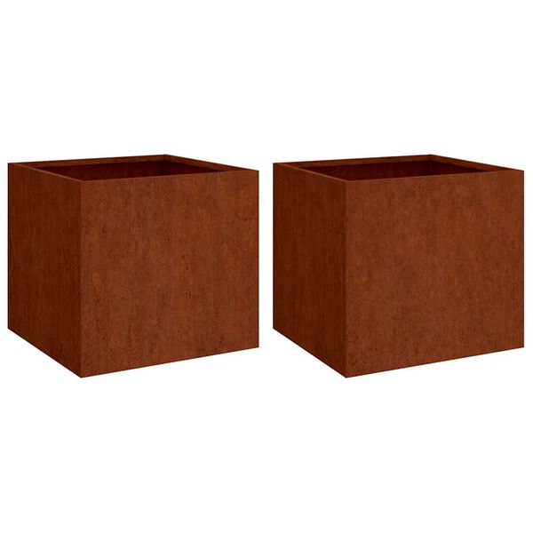 vidaXL taimekast, 2 tk, 32x30x29 cm, Corten teras