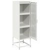 vidaXL Highboard Valge 36x39x123 cm Külmvaltsitud teras