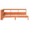 vidaXL riiuliga voodi ilma madratsita, vahapruun, 75x190 cm, männipuit