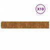 vidaXL murupiirded 10 tk, 15x103 cm, painduv Corten teras