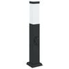 vidaXL pollarvalgusti pistikupesaga 50 cm must IP44