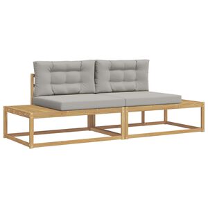 vidaXL V&auml;li diivanikomplekt padjaga Valge 230,5 x 83 x 73 cm Pol&uuml;ester