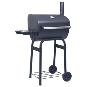 vidaXL s&ouml;egrill/suitsuahi alumise riiuliga, must