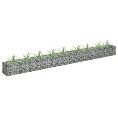 vidaXL gabioon-taimelava, tsingitud teras, 360 x 30 x 30 cm