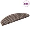 vidaXL Iseliimuvad treppimatid 15 pcs Pruun 65 x 21 x 4 cm