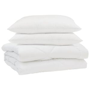 vidaXL Suvised teki padjaga 3 pcs Valge Mikrofiiber