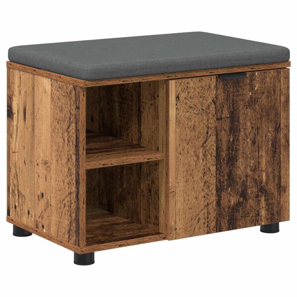 vidaXL Hallipink padjaga &Uuml;ksv&auml;rviline Vana puit 60 x 38 x 46 cm