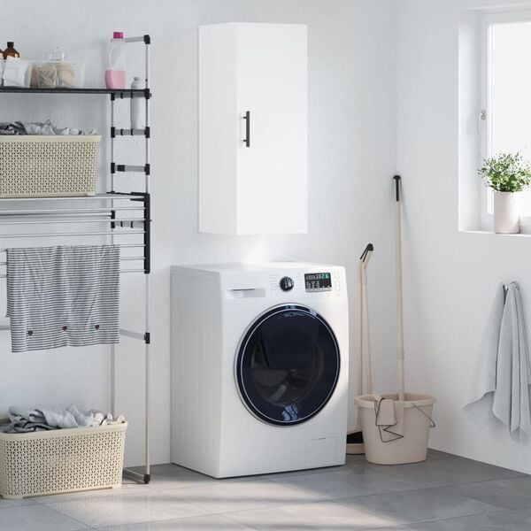 vidaXL seinakapp, valge, 34,5 x 34 x 90 cm