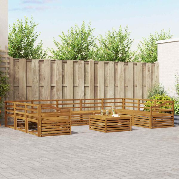 vidaXL Diivanikomplektid 10 pcs Neutraalne Tugev akatsiapuu