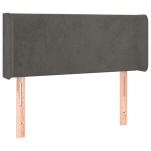 vidaXL voodipeats servadega, tumehall, 83x16x78/88 cm, samet
