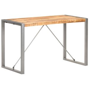 vidaXL s&ouml;&ouml;gilaud, 120 x 60 x 75 cm, toekas t&ouml;&ouml;tlemata mangopuit