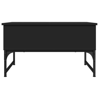 vidaXL kohvilaud, must, 70 x 50 x 40 cm, tehispuit ja metall