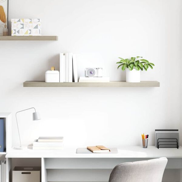 vidaXL seinariiul, tammev&auml;rvi, 120 x 23,5 x 3,8 cm MDF