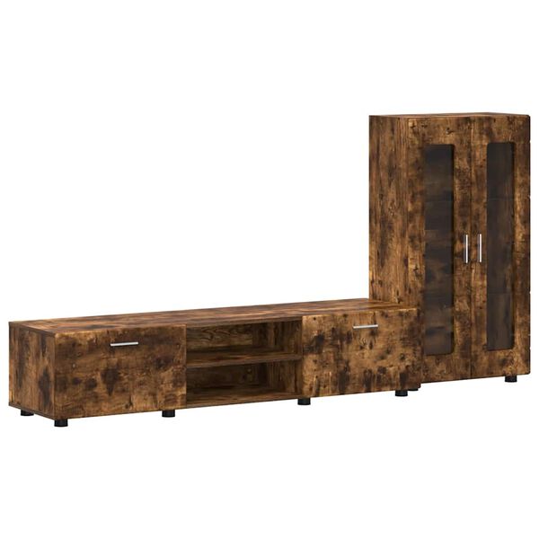 vidaXL Telerikapi komplekt sahtliga FLORIN Suitsetatud tamm Tehispuit