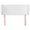 vidaXL voodipeats servadega, valge, 83x23x78/88 cm, kunstnahk