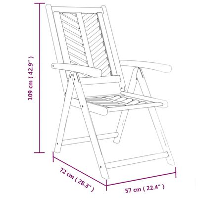 vidaXL allalastava seljatoega toolid 2 tk, akaatsiapuit