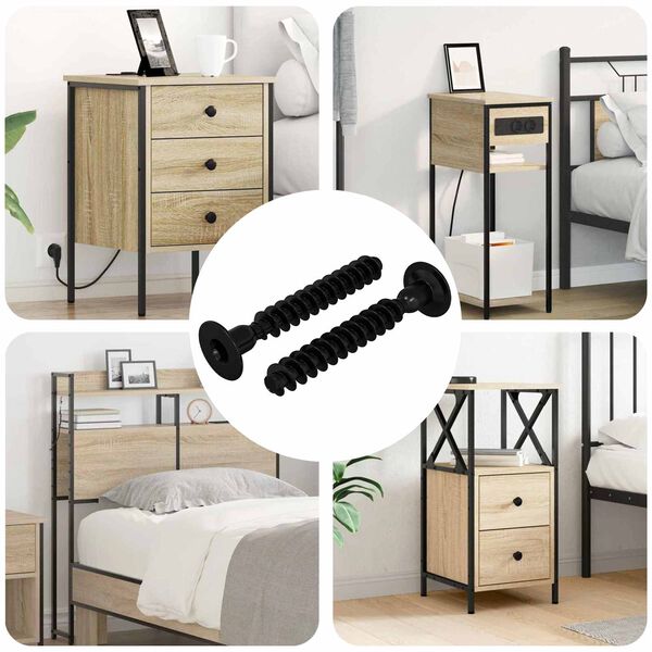 vidaXL Pesa korgipea kruvi 2 pcs Must M5 x 40 mm Raud