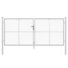 vidaXL võrgust aiavärav hõbedane, 300 x 125 cm, tsingitud teras