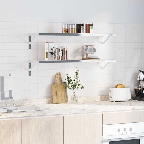 vidaXL riiuliklambrid 4 tk 30x2,5x15,5 cm h&otilde;bedane roostevaba teras