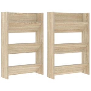 vidaXL seina kingakapid 2 tk, Sonoma tamm, 60x18x90 cm, puitlaastplaat