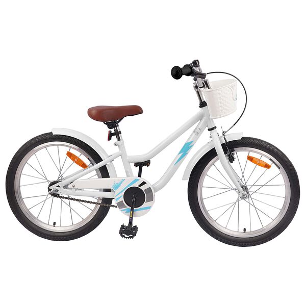 vidaXL Laste Bike 18 Tolli 5-7 aastastele Valge