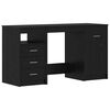vidaXL Laud sahtliga uksega 2 pcs Must tamm 140 x 50 x 76 cm Tehispuit