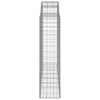 vidaXL kaarekujulised gabioonkorvid 14 tk, 200x50x160/180 cm, raud