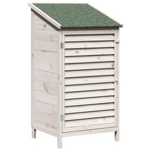 vidaXL Aiashed katusega Valge 59 x 56 x 113,5 cm Tugev kuusepuit