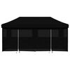 vidaXL kokkupandav pop-up peotelk 4 külgseinaga, must